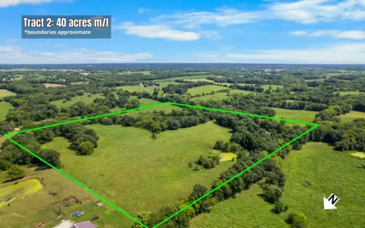 Tract 2: 40.83 Acres with Pond & Homesite Near Mirabile, MO