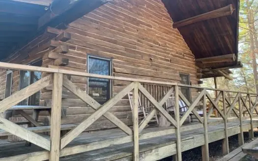 Log Cabin Fronts Buffalo River Park