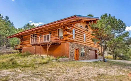 Large Custom Log Home for Sale in Cotopaxi, Colorado