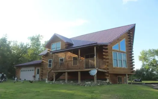 Amish-Built Log Home on Acreage For Sale in Milaca, MN