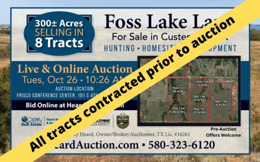 Foss Lake Land for Sale Custer County, Ok – Tract #7