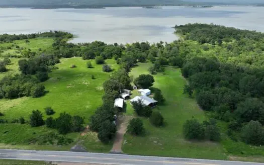 Sardis Lake property: Lake House with outbuildings