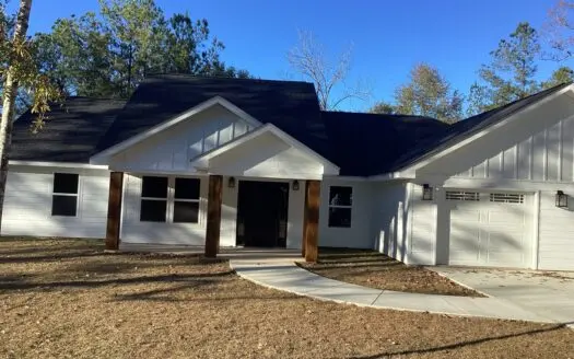 New Home with 2 acres within walking distance to Local boat ramp
